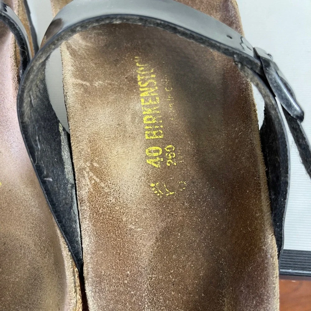 Birkenstock Gizeh Mix Match Black Leather Thong Sandals Women's 40 EU/42 EU